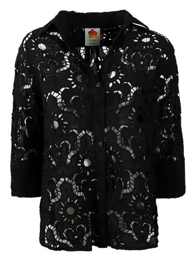 Farm Rio Pure Cotton Comfortable Shirt In Black