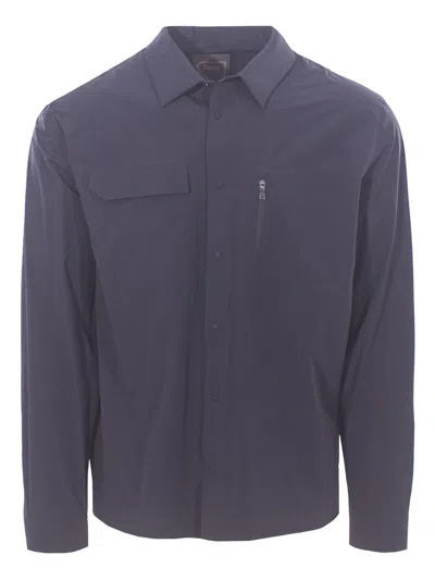 Herno Stretchy Polyamide Blend Shirt In Blue