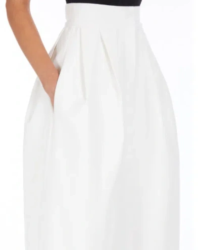 Max Mara High-waisted Pleated Maxi Skirt With Subtle Back Slit In White