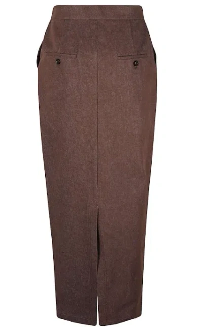 Max Mara Concealed Fastening Trousers In Brown