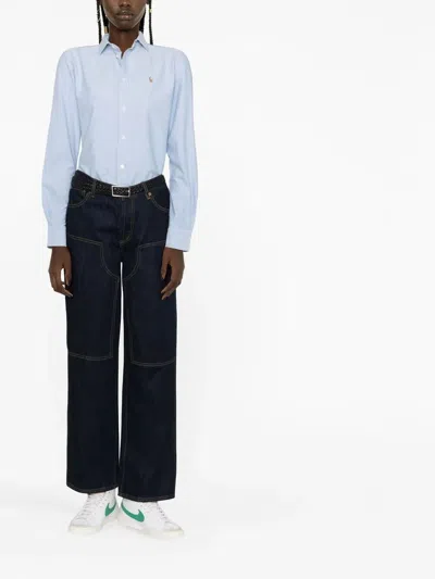 Polo Ralph Lauren Slim Fit Oxford Shirt In Blue