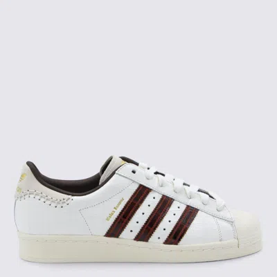 Adidas Originals X Wales Bonner Superstar Croc-embossed Leather Sneakers In White