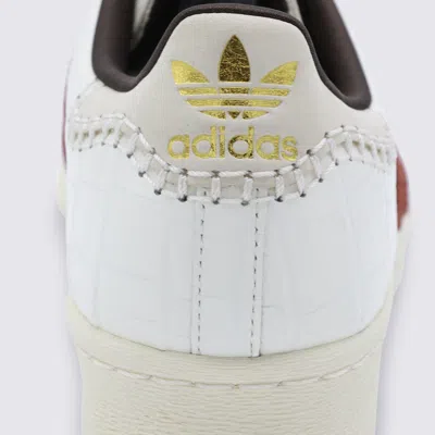 Adidas Originals X Wales Bonner Superstar Croc-embossed Leather Sneakers In White