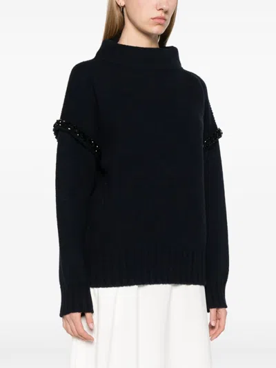 Max Mara Pure Wool Clothing Sweaters In Black