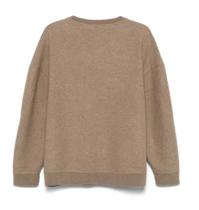 Max Mara Sweatshirt In Jersey In Brown