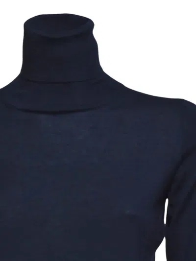 Max Mara Lightweight Cachemire Turtleneck Sweater In Blue