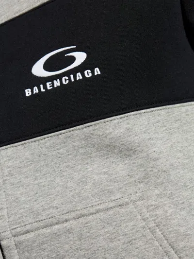 Balenciaga Gray/black Loop Sports Icon Sweatshirt In Gray