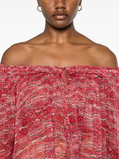 Isabel Marant Soft Viscose Sweater In Red