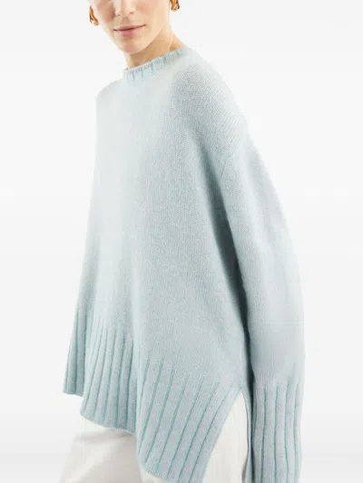Fay Knitted Long-sleeve Sweater In Blue