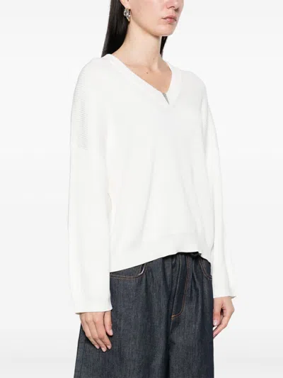 Brunello Cucinelli Sweaters In White