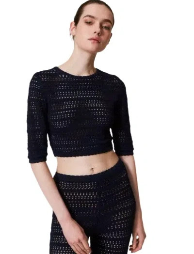 Twinset Twin-set Cozy And Stylish Sweaters In Blue