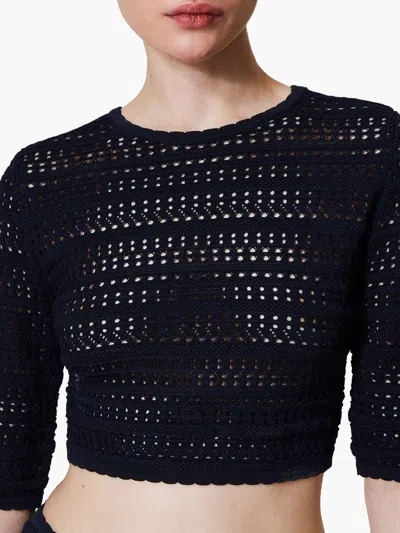 Twinset Twin-set Cozy And Stylish Sweaters In Blue