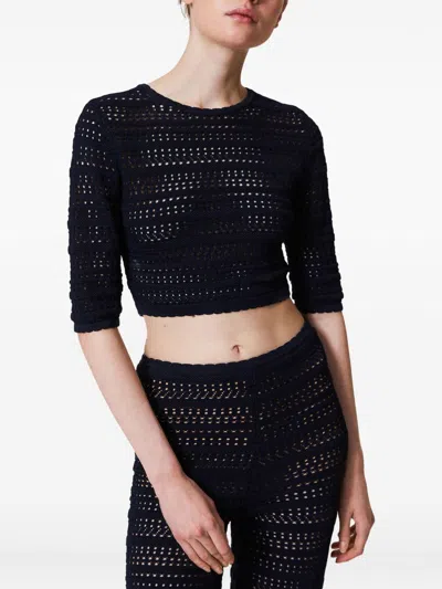 Twinset Twin-set Cozy And Stylish Sweaters In Blue