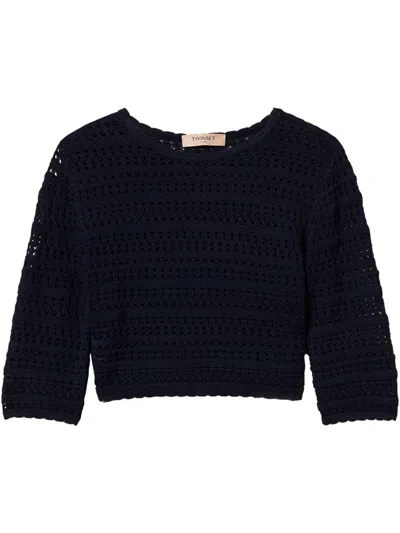 Twinset Twin-set Cozy And Stylish Sweaters In Blue