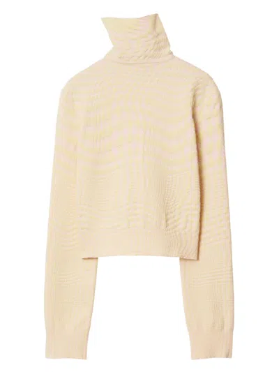 Burberry Sweaters Cameo Ip Pattern In Neutral