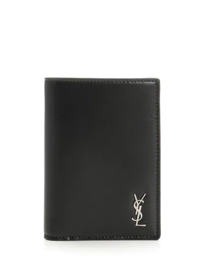 Saint Laurent Tiny Cassandre Wallets Black