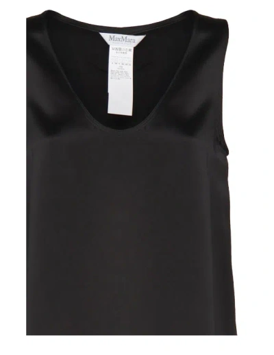 Max Mara Pure Silk Clothing Top In Black