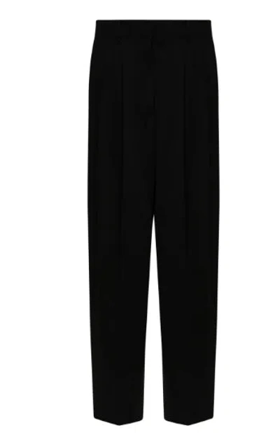 P.a.r.o.s.h Parosh Black Tailored Wide-leg Trousers In Black