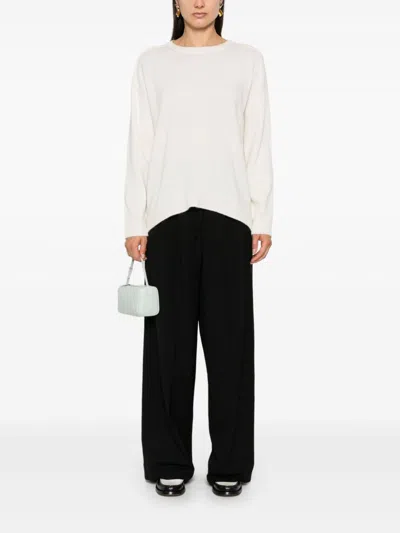 P.a.r.o.s.h Parosh Black Tailored Wide-leg Trousers In Black