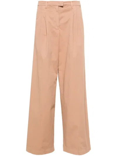 Pinko Trousers Brown In Pink