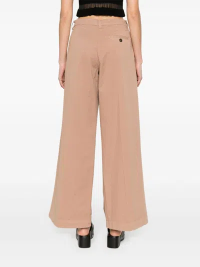 Pinko Trousers Brown In Pink