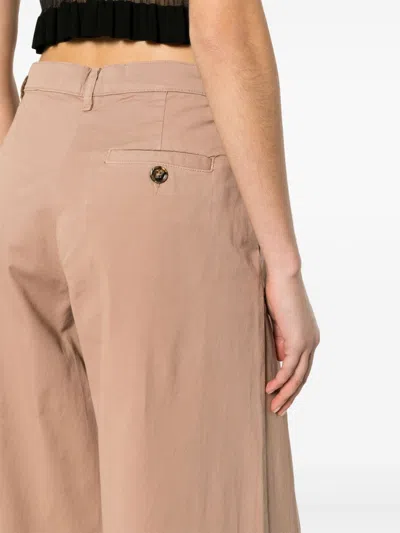 Pinko Trousers Brown In Pink