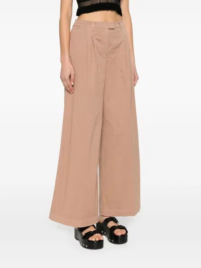 Pinko Trousers Brown In Pink