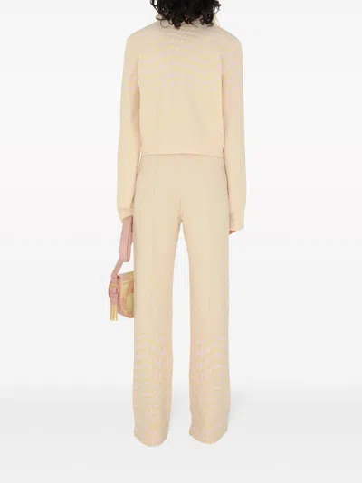 Burberry Cameo Ip Pattern Clothing Trousers In Brown