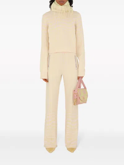 Burberry Cameo Ip Pattern Clothing Trousers In Brown