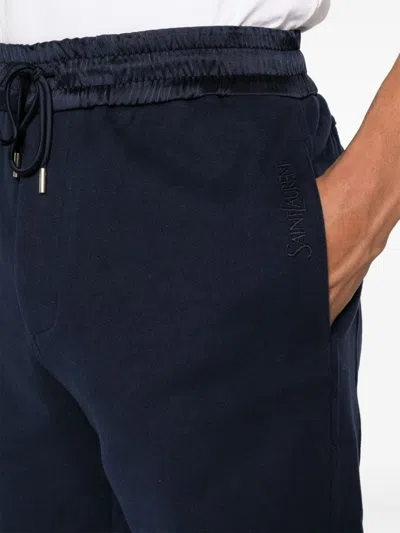 Saint Laurent Trousers Marine In Blue