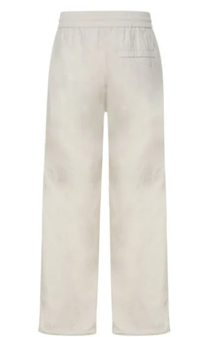 Burberry Trousers Wheat In White