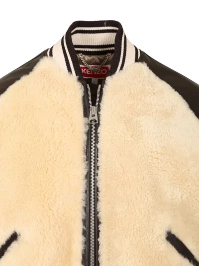 Kenzo Varsity Jackets Beige In Multi