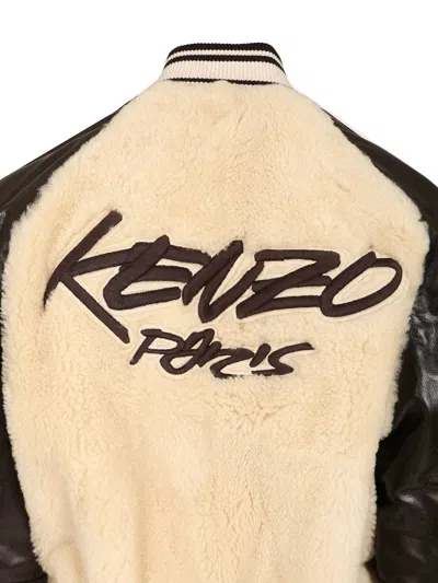 Kenzo Varsity Jackets Beige In Multi