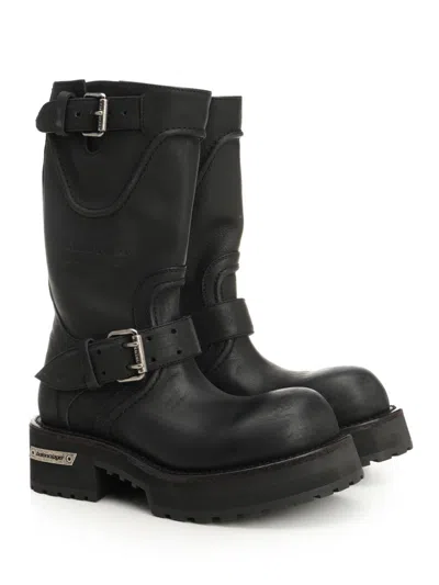 Balenciaga Woman Black Boots In Black