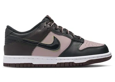 Pre-owned Nike Dunk Low Se Black Sneakers In Particle Rose/velvet Brown/white