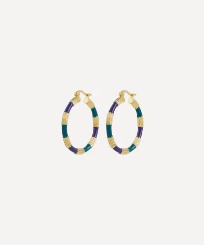 Anna + Nina Gold-plated Archetype Hoop Earrings In Gold