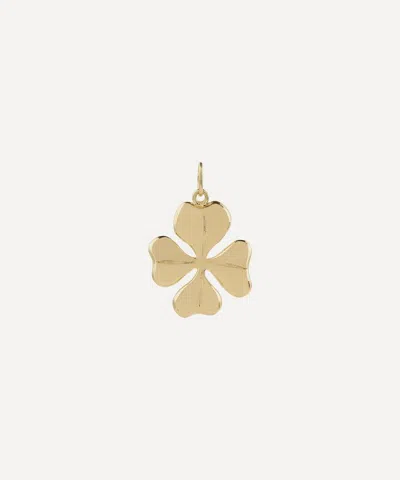 Anna + Nina Gold-plated Lucky Shamrock Charm In Gold