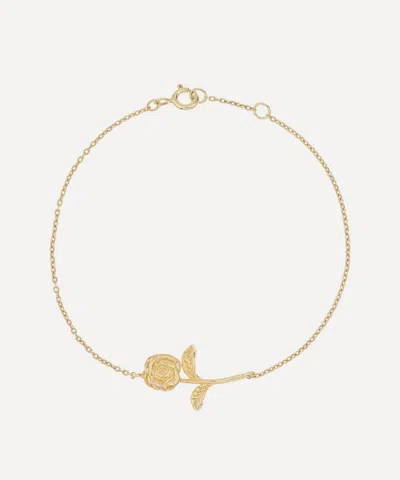 Anna + Nina Gold-plated Honourable Rose Chain Bracelet In Gold