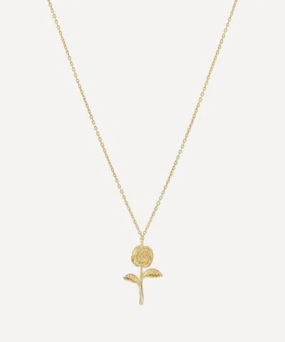 Anna + Nina Gold-plated Honourable Rose Chain Necklace In Gold
