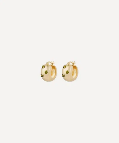 Anna + Nina Gold-plated Tableau Hoop Earrings In Gold