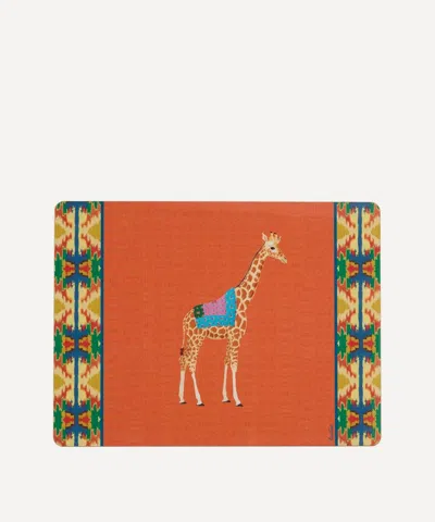 Lisa Corti Safarikat Orange Tablemat In Multi