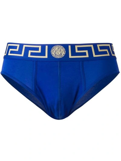 Versace Medusa Head Briefs In Blue