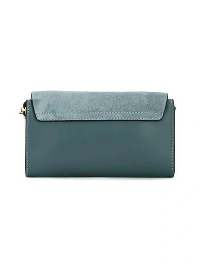 Shop Chloé 'faye' Wallet Crossbody Bag - Blue