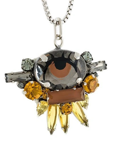 Shop Radà Stone Embellished Pendant Necklace - Metallic