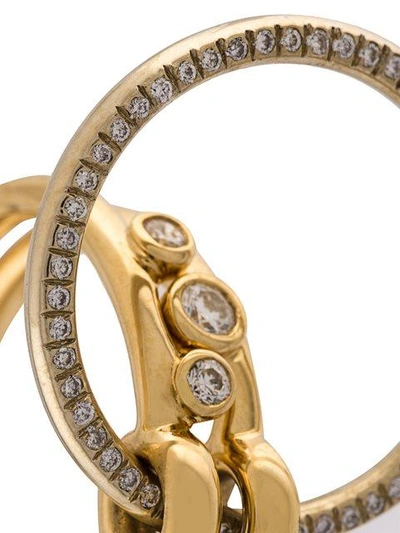 Shop Charlotte Chesnais Three Part Diamond Ring In Metallic