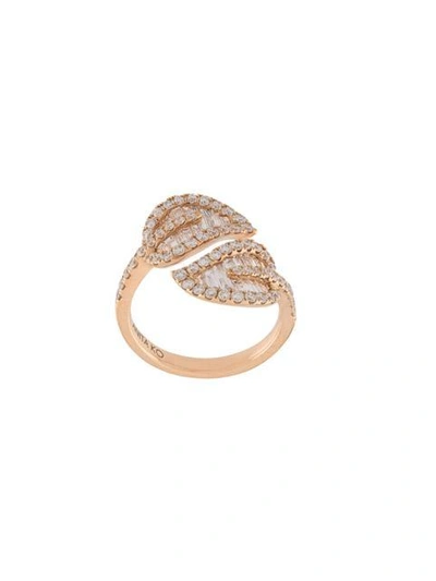 Shop Anita Ko Diamond Leaf Ring In Metallic