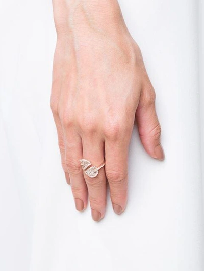 Shop Anita Ko Diamond Leaf Ring In Metallic