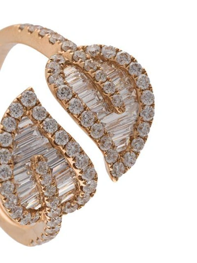 Shop Anita Ko Diamond Leaf Ring In Metallic