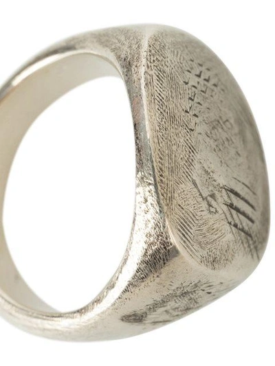 Shop Werkstatt:münchen Oval Shaped Ring - Metallic