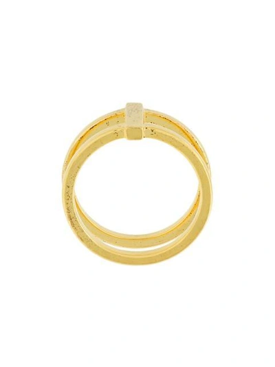 Shop Maria Black 'row' Ring In Yellow
